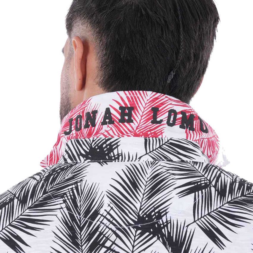 Polo palmes noires à manches courtes Jonah LOMU - Ruckfield