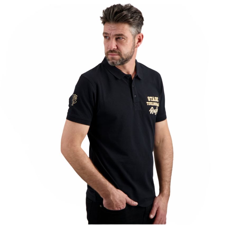 Polo Rugby Homme Times Noir - Stade Toulousain