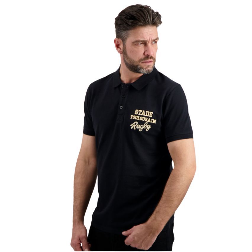 Polo Rugby Homme Times Noir - Stade Toulousain