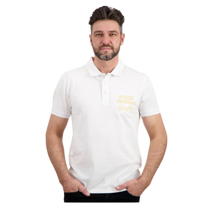 Polo Rugby Times Manches courtes Stade Toulousain Blanc 2025 - Stade Toulousain