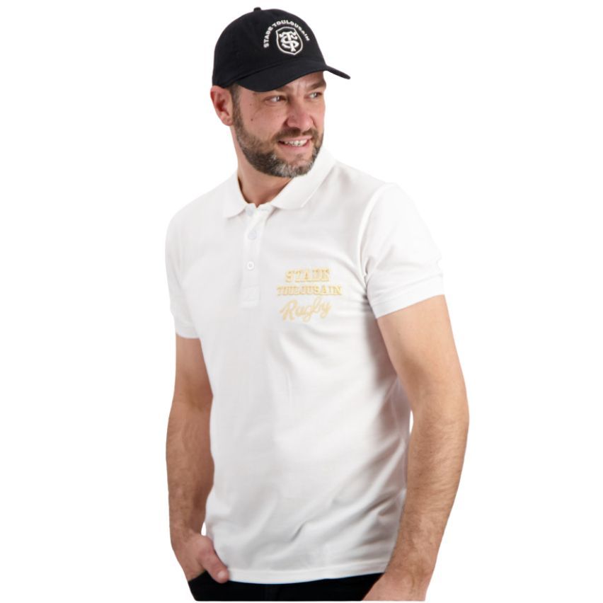 Polo Rugby Times Manches courtes Stade Toulousain Blanc 2025 - Stade Toulousain