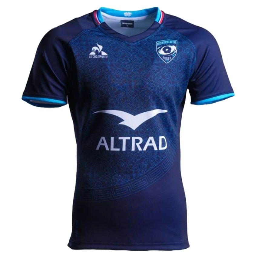 Maillot Rugby Enfant Montpellier Herault MHR Domicile 2024 2025 Le Coq Sportif boutique rugby