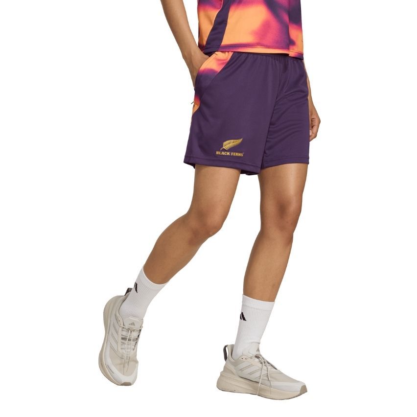 Short Rugby femmes entrainement Black Ferns violet 2025/2026 - Adidas