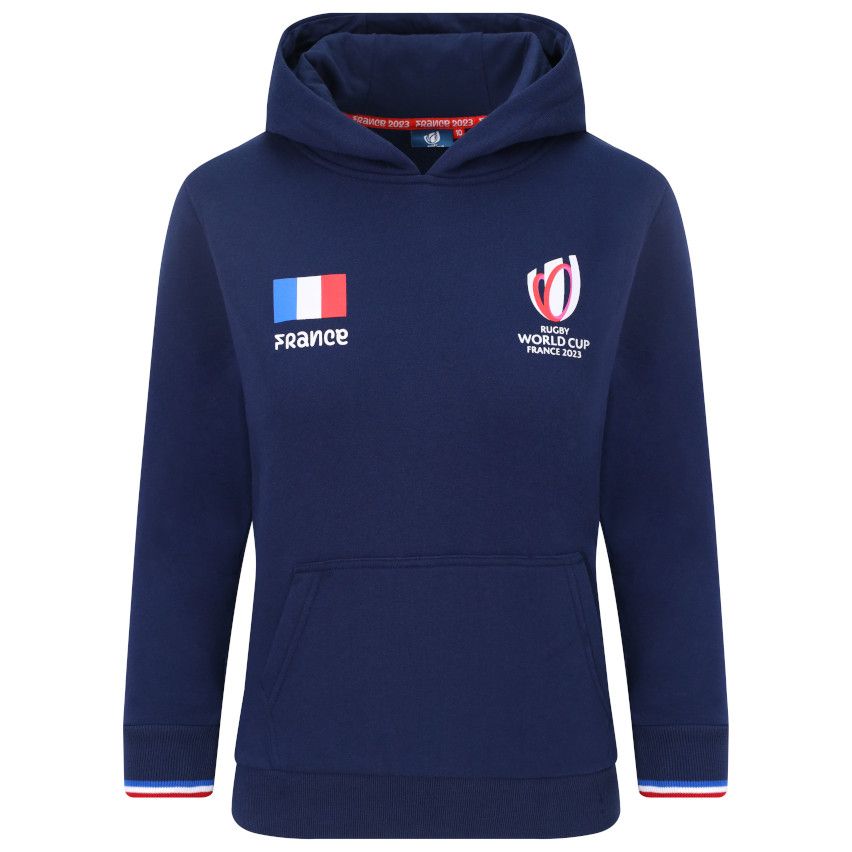 Sweat A Capuche France Rugby Marine Enfant taille 12 Ans