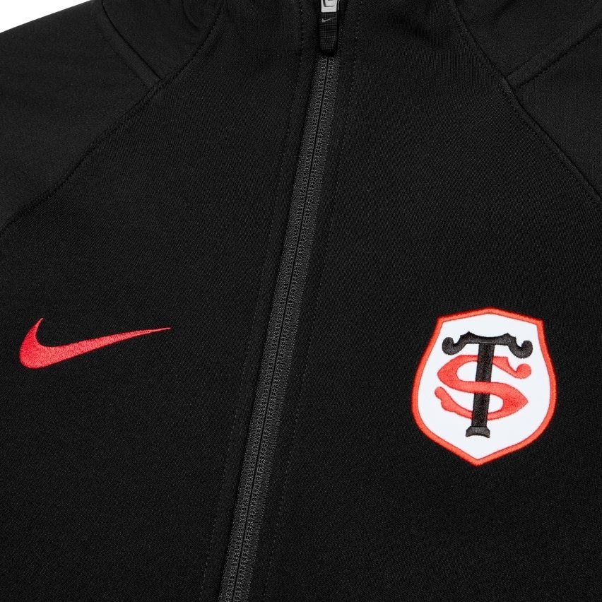 Sweat zippé capuche Rugby entraînement Stade Toulousain - Nike
