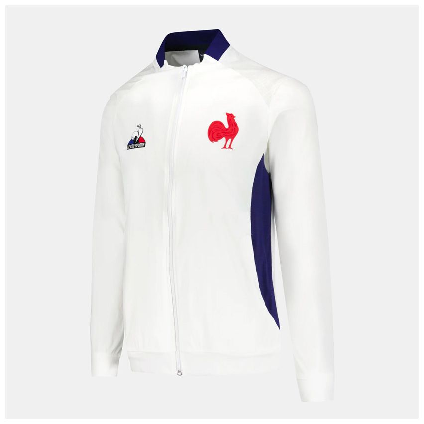 Veste Rugby Zippe France Blanc Le Coq Sportif boutique rugby