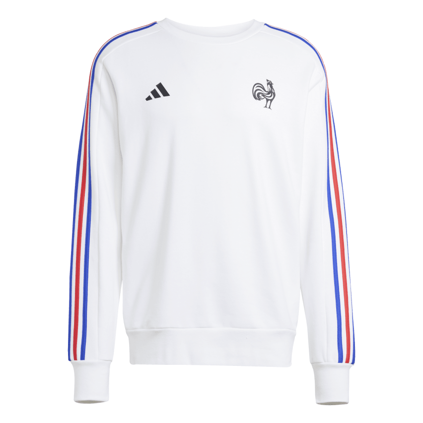Sweat shirt 3 bandes France Essentials Blanc ADIDAS boutique rugby