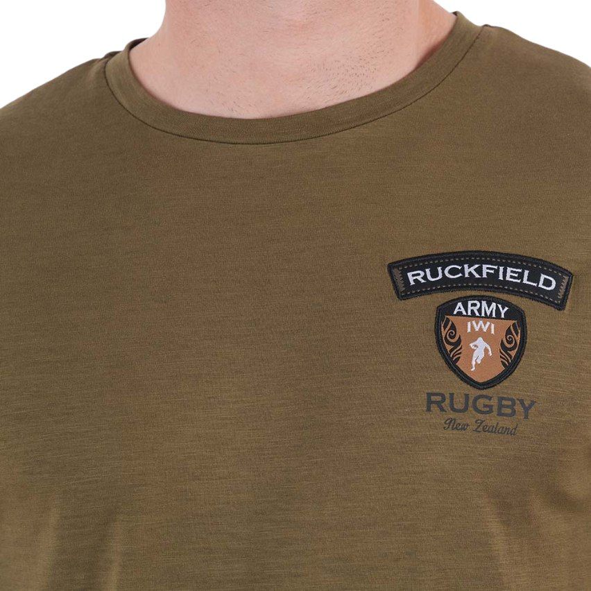 T-shirt Rugby New Zealand Army Kaki Bio - Ruckfield