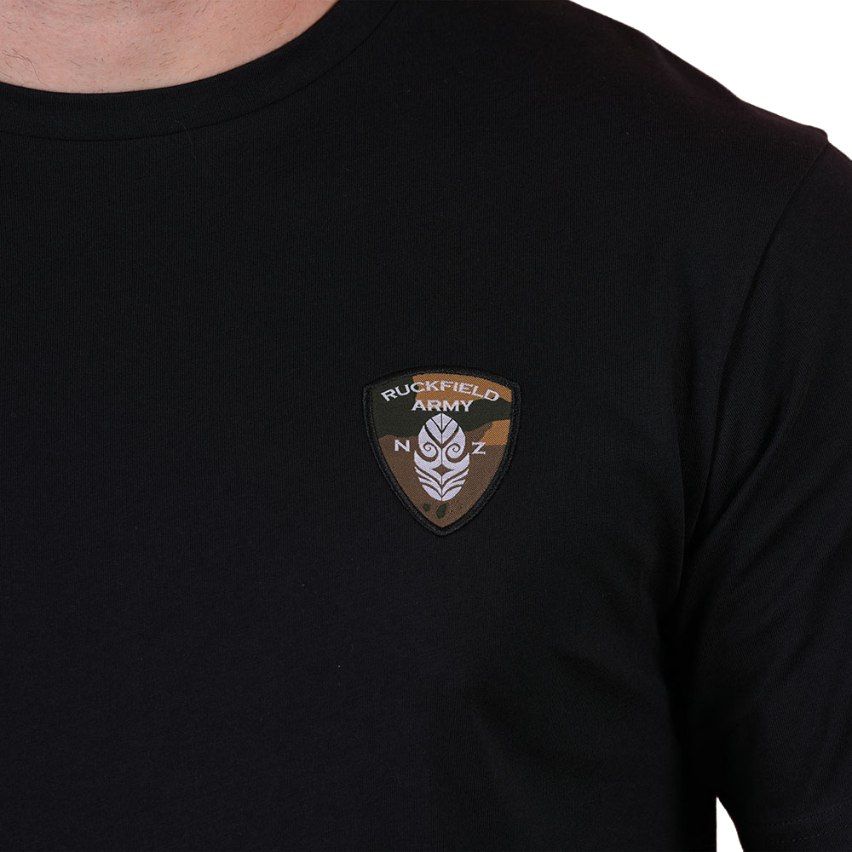 T-shirt Rugby New Zealand Army Noir Bio - Ruckfield