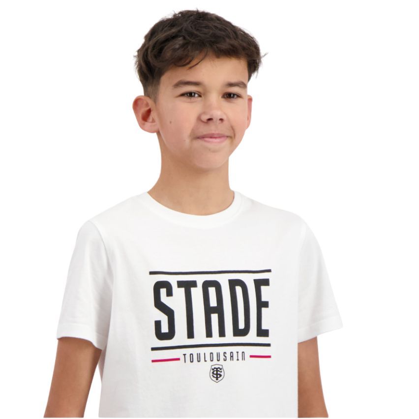 T-shirt Rugby Create Enfant Stade Toulousain Blanc - Stade Toulousain