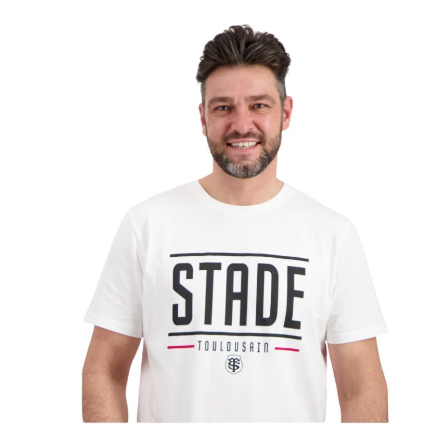 T-shirt Rugby Homme Create Blanc - Stade Toulousain