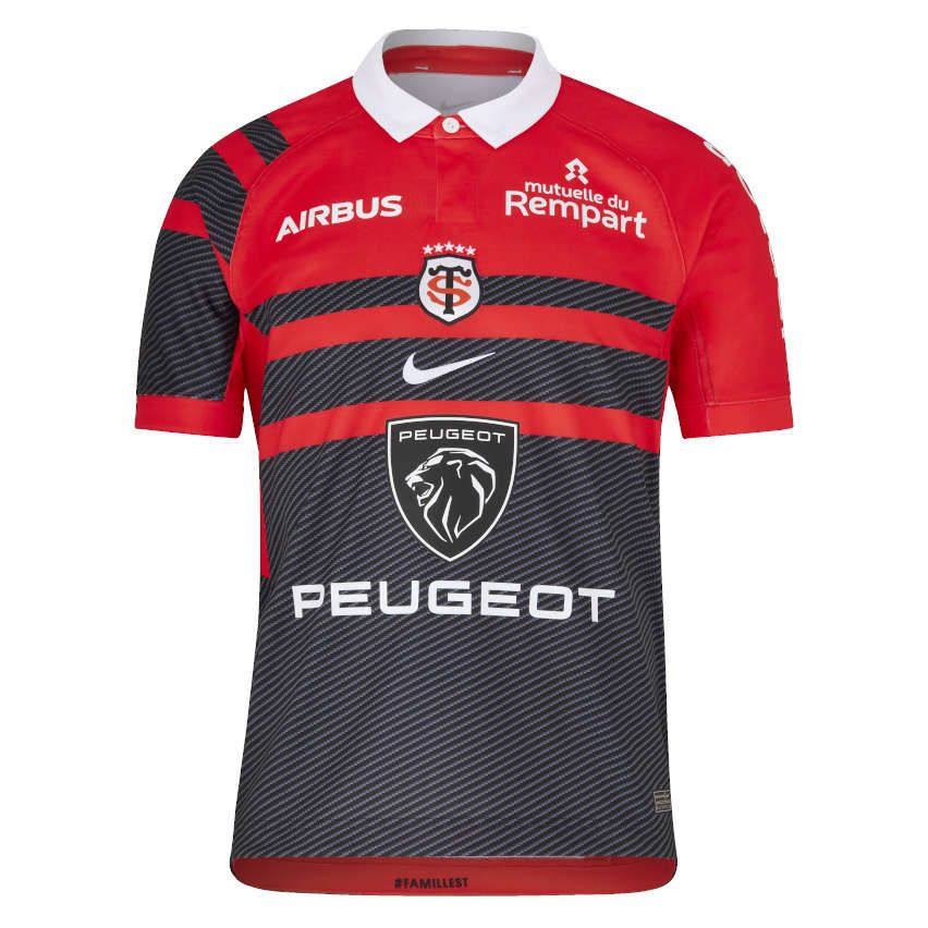 lokaal Bij module Maillot Rugby Stade Toulousain Domicile 2022/2023 - boutique-rugby.com