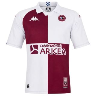 Maillot rugby ext&eacute;rieur UBB Kappa damier Bordeaux Blanc 2026/2027