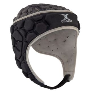 Casque rugby enfant Gilbert XP 250 noir profil lat&eacute;ral