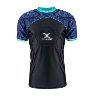 &Eacute;pauli&egrave;re rugby Atomic V3 noir et bleu Gilbert