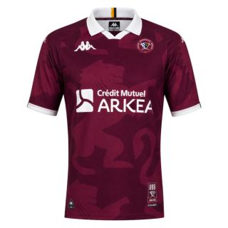 Maillot rugby UBB domicile 2026 Kappa bordeaux blanc motif lion