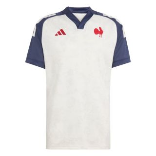 Maillot entra&icirc;nement rugby France FFR cream white adidas