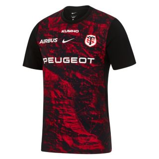 Haut &eacute;chauffement Nike Stade Toulousain noir rouge vue face
