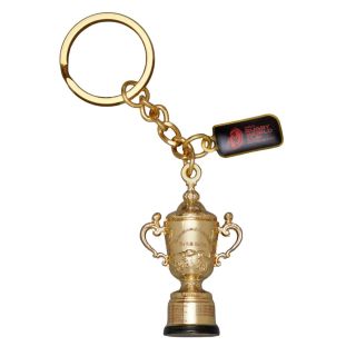 Porte-cl&eacute;s r&eacute;plique 3D troph&eacute;e Webb Ellis Coupe Monde Rugby 2027