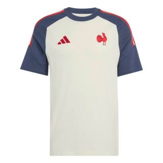 T-shirt Coton Rugby France Adidas FFR Cream White 2027
