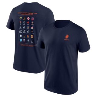 T-shirt coton bleu marine collection Unions RWC 2027 manches courtes