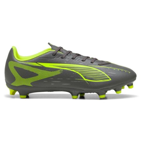 Chaussures Rugby Ultra 5 Play FG/AG Crampons Moulés Terrain Sec Gris/Vert - Puma
