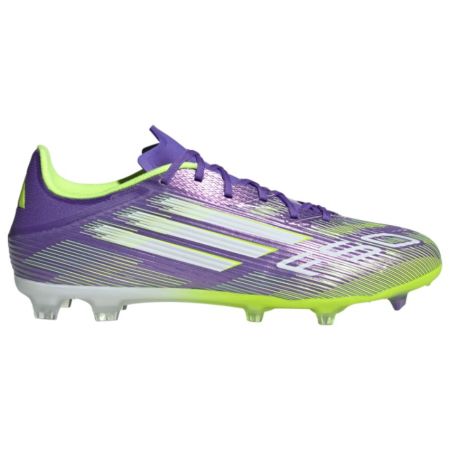 Chaussures Rugby F50 League FG/MG Crampons Moulés Terrain Sec Violet/Vert - Adidas
