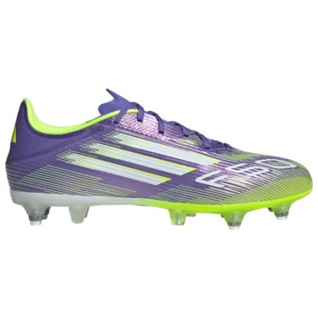 Chaussures Rugby F50 League SG Crampons Hybrides Tout Terrain Violet/Vert - Adidas