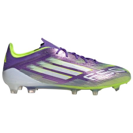 Chaussures Rugby F50 Elite FG Crampons Moulés Terrain Sec Violet/Vert - Adidas