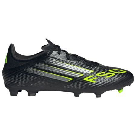 Chaussures Rugby F50 League FG/MG Crampons Moulés Terrain Sec Noir/Vert - Adidas