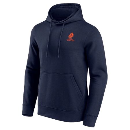 Sweat capuche rugby bleu navy graphisme 24 unions RWC 2027