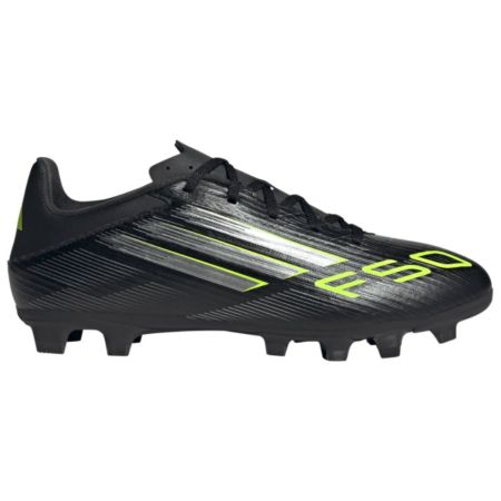 Chaussures Rugby F50 Club FG/MG Crampons Moulés Terrain Sec Noir/Vert - Adidas