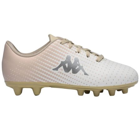 Chaussure rugby Kappa Gyra FG Kid blanc gris vue latérale