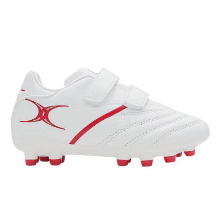 Chaussures Rugby Enfant X20 LO MSX crampons moulés Blanc/Rouge - GILBERT