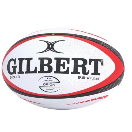 Ballon rugby Gilbert Match Orion rouge taille 3