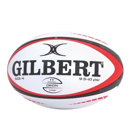 Ballon rugby Gilbert Orion rouge taille 4 entraînement