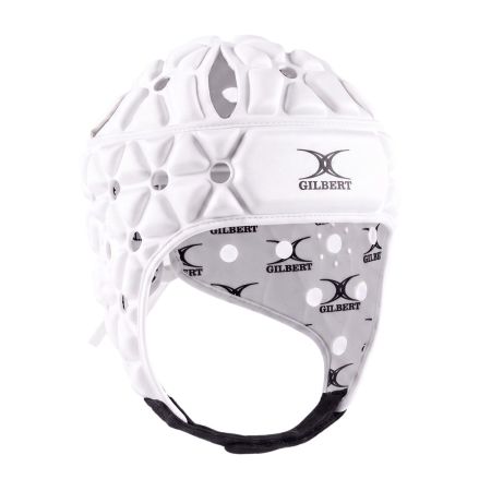 Casque rugby Gilbert Air blanc mousse EVA vue face