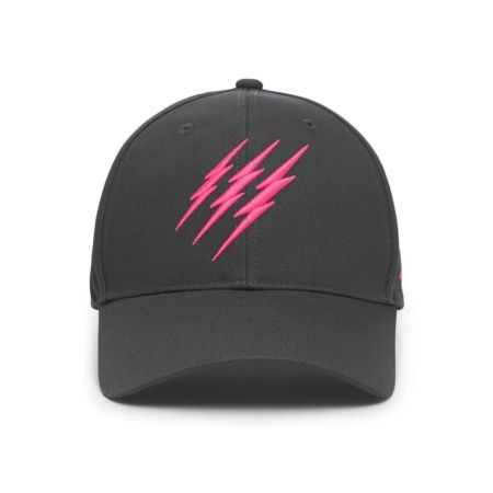 Casquette Goetya Kappa Stade Français gris éclairs roses devant
