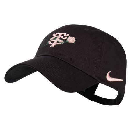 Casquette Nike Stade Toulousain Rose noire monogramme STS brodé