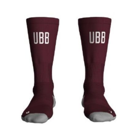 Chaussettes rugby entraînement UBB Kappa rouge zinfandel