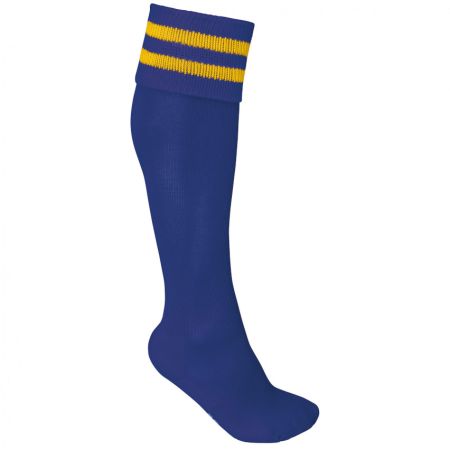 Chaussettes Rugby Bleu Marines / Rayures Jaunes - ProAct