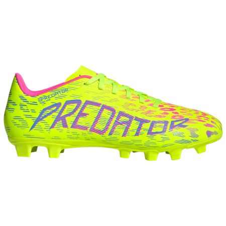 Chaussures Rugby Predator Club FG/MG Crampons Moulés Terrain Sec Fluo - Adidas
