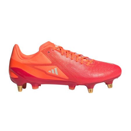 Chaussures Rugby Adizero RS15 Pro SG Crampons Hybrides Tout Terrain Rouge et orange - Adidas