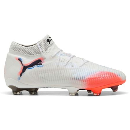 Chaussures Rugby Future 8 Ultimate FG Crampons Moulés Terrain Sec Blanc Rouge Bleu - Puma