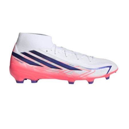 Crampons rugby adidas F50 Hyperfast League Mid FG blanc