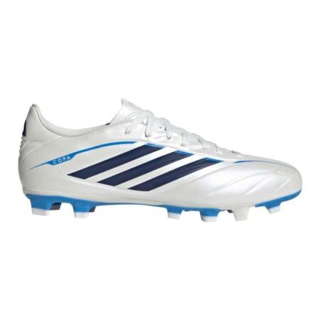 Chaussure rugby Adidas Copa Pure IV Club bleu métal vue latérale extérieure
