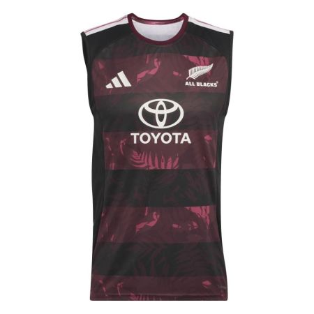 Débardeur bordeaux All Blacks Adidas imprimé Silver Fern King Protea face