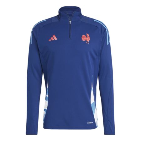 Sweat Zippé 1/4 Rugby Entrainement France 2024/2025 - Adidas
