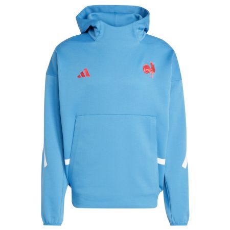 Sweat À Capuche Rugby France 2024/2025 Bleu Ciel - Adidas