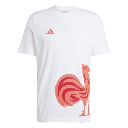T-shirt Rugby France Graphic Blanc - Adidas